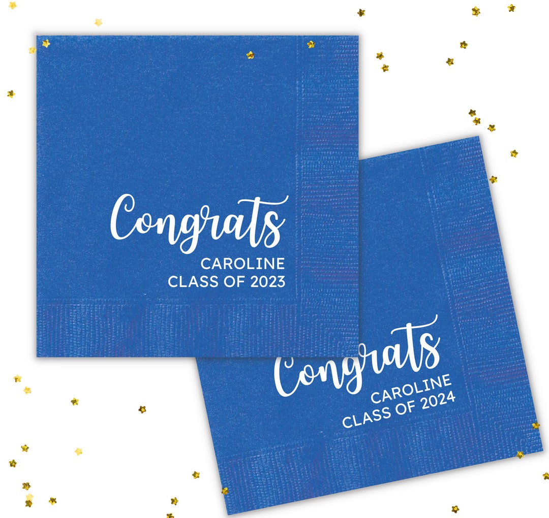 2023 Graduation Party Napkins, Class of 2023, Personalized Graduation