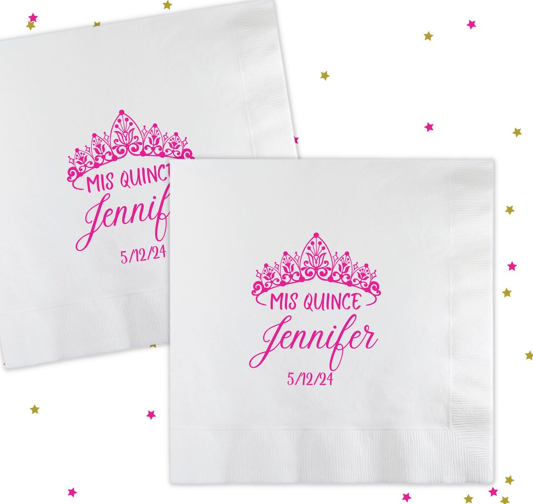 Mis Quince Anos Napkins, Quinceañera Napkins, Mis XV Personalized