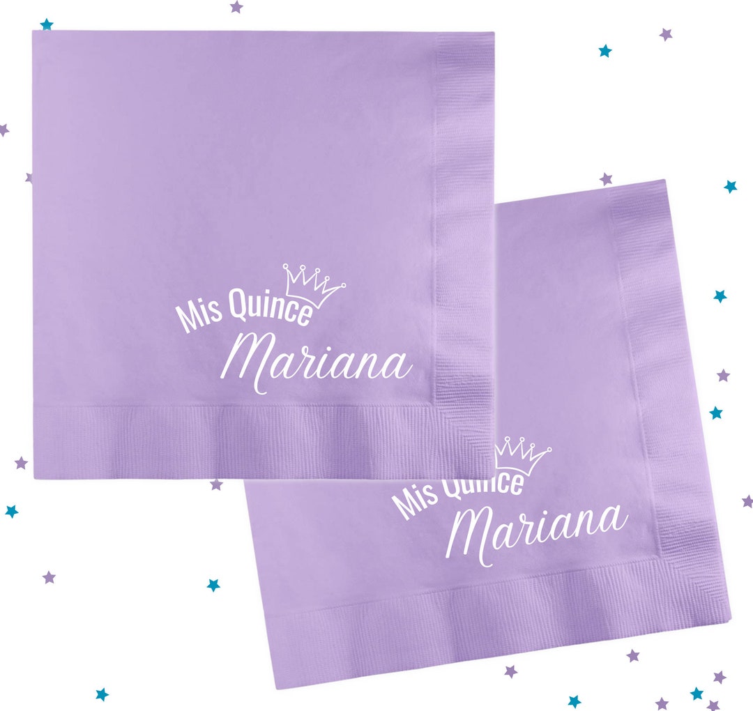 Mis Quince Anos Napkins, Quinceañera Napkins, Mis XV Personalized