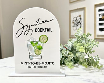 Custom Signature Cocktail Sign, Wedding Drink Sign, Birthday Party, Personalized Drink Menu CBS002.1