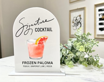 Custom Signature Cocktail Sign, Wedding Drink Sign, Birthday Party, Personalized Drink Menu CBS002.1