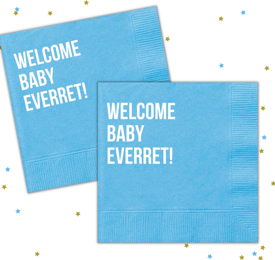 Baby Shower Napkins Baby Shower Supplies Baby Shower Etsy