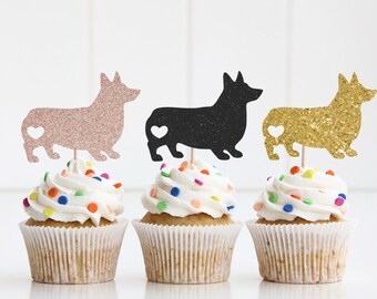 corgi cupcake toppers