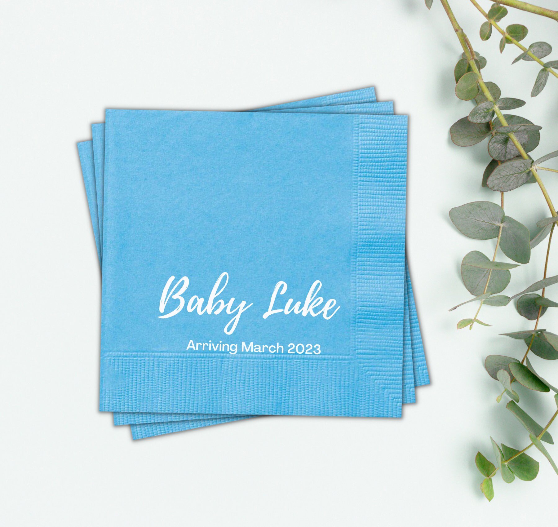 Baby Shower Napkins Baby Shower Supplies Baby Shower Etsy