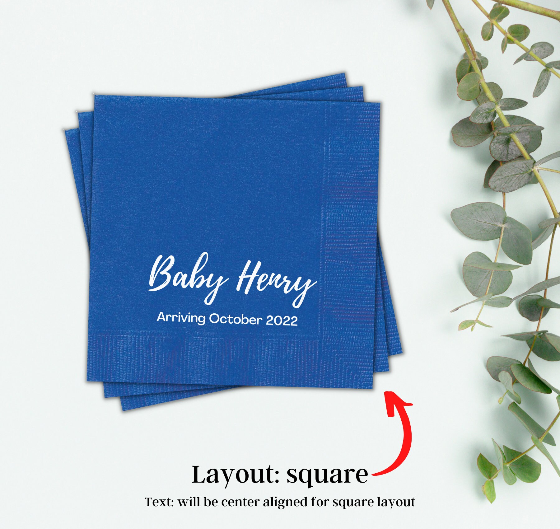 Baby Shower Napkins Baby Shower Supplies Baby Shower Etsy