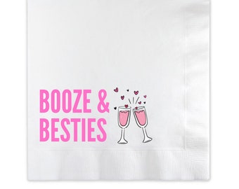 Galentines Day napkins, HAPPY GALENTINES DAY, Valentines Day Gift, Galentines Party, Beverage Napkins, Be My Galentine #SN051