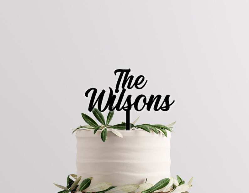 Wedding Personalized Cake Topper Bridal Shower Cake Topper Etsy