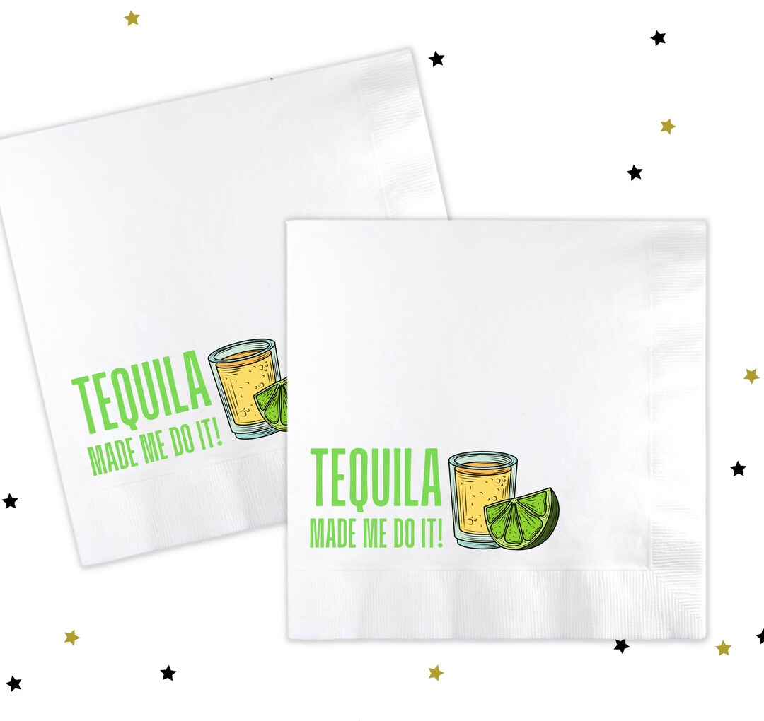 Tequila Fiesta Cocktail Napkins, Cinco De Mayo, Birthday Party, Mexican Themed Party, Fiesta