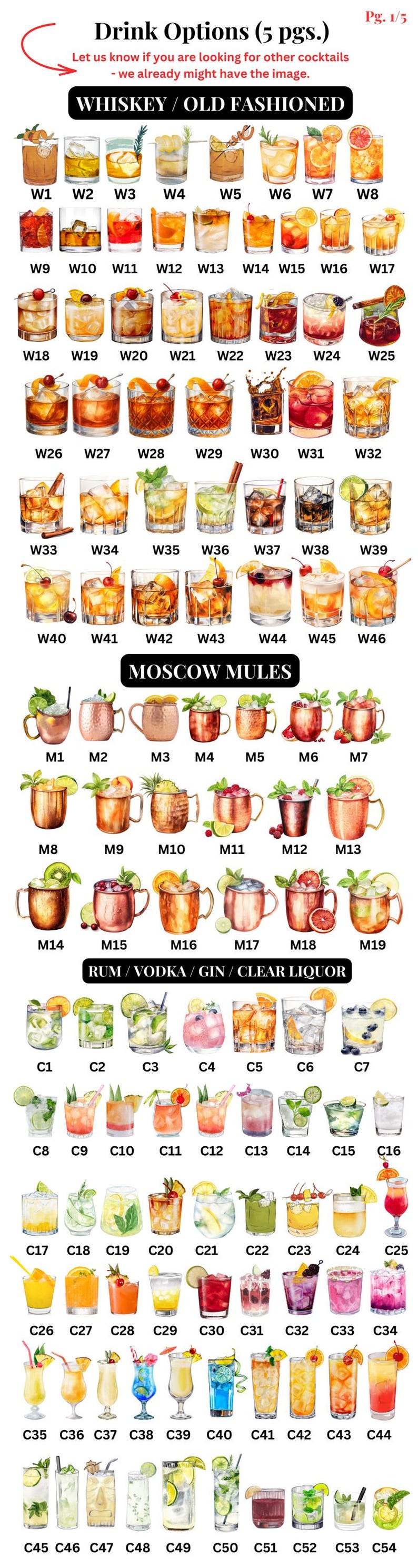 Custom Signature Cocktail Sign, Wedding Drink Sign, Birthday Party, Personalized Drink Menu CBS002.1 image 6