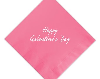 Galentines Day napkins, HAPPY GALENTINES DAY, Valentines Day Gift, Galentines Party, Beverage Napkins, Be My Galentine #SN050