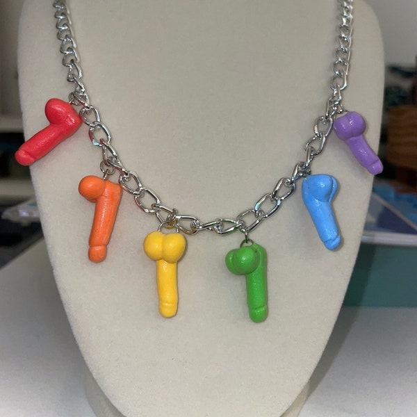 Rainbow Penis Necklace