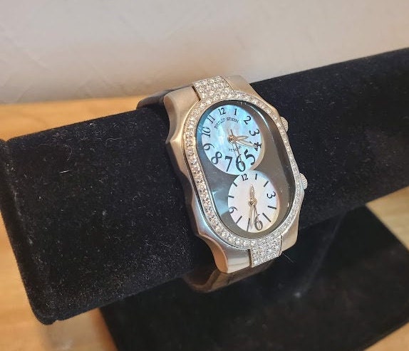 Philip Stein Lady Double Diamond Watch Bracelet Ladies Philip Stein Teslar Stainless Steel Watch with  main image 4