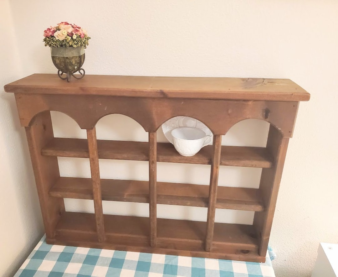 Vintage Wooden Shelf Display Wall Hanging - Etsy