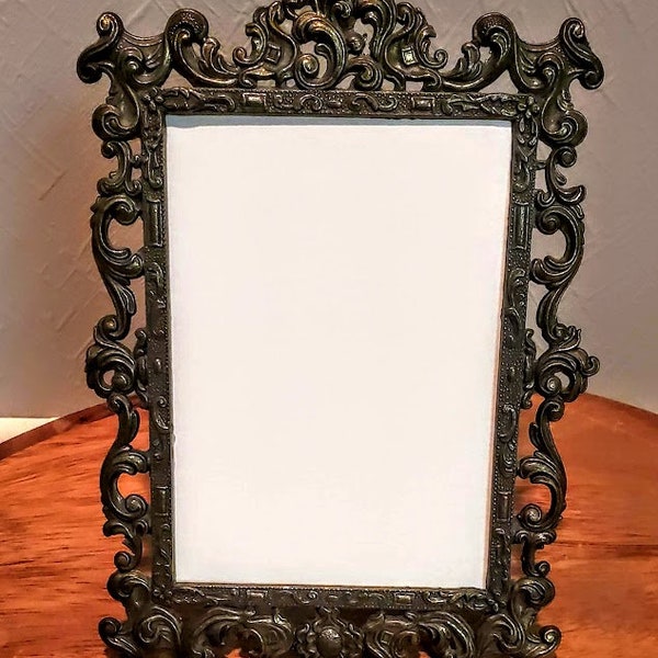 Vintage Brass Metal Italian Picture Frame without Glass