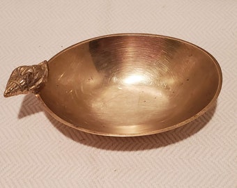 Vintage Brass Shell Soap Dish Trinket Dish