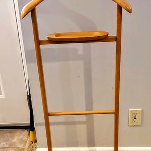 Mid Century Modern Elyco Mens Valet Stand on Casters Made in Italy
