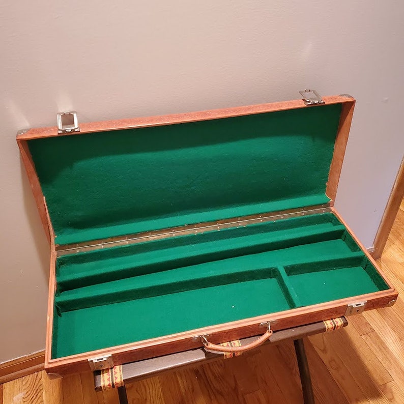 Rare Vintage Tooled Leather Gun Case Etsy