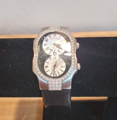 Philip Stein Teslar Quartz Dual Time Zone Ladies Watch With