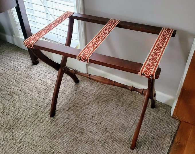 Vintage Wood Luggage Rack Suitcase Rack Etsy