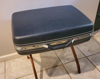 Vintage Blue Samsonite Luggage Samsonite Suitcase