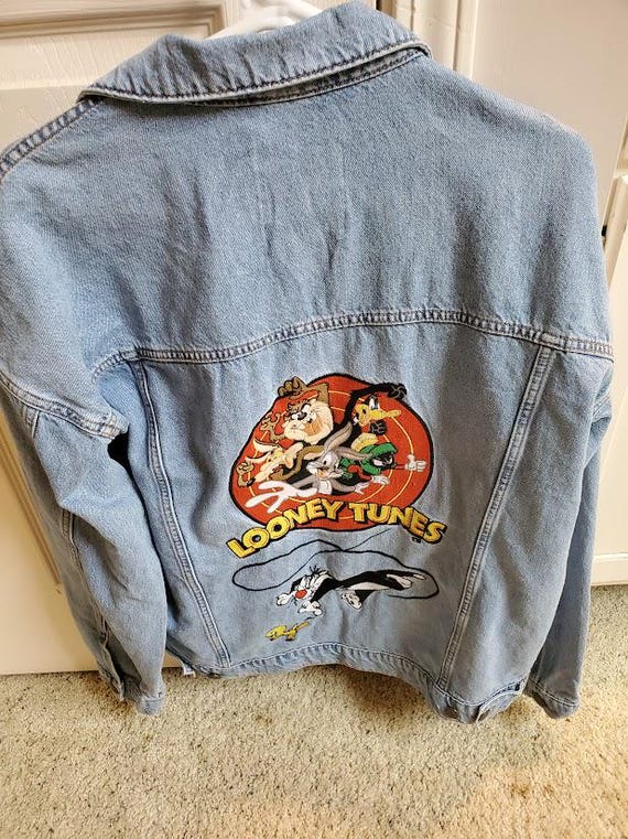 Vintage Pull and Bear Looney Tunes Blue Jean Jacket - Size M - Etsy