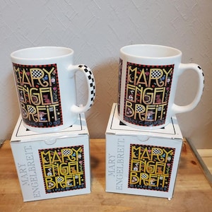 Mary Engelbreit Mugs Cups Coffee Mugs -Set of 2 - New Old Stock