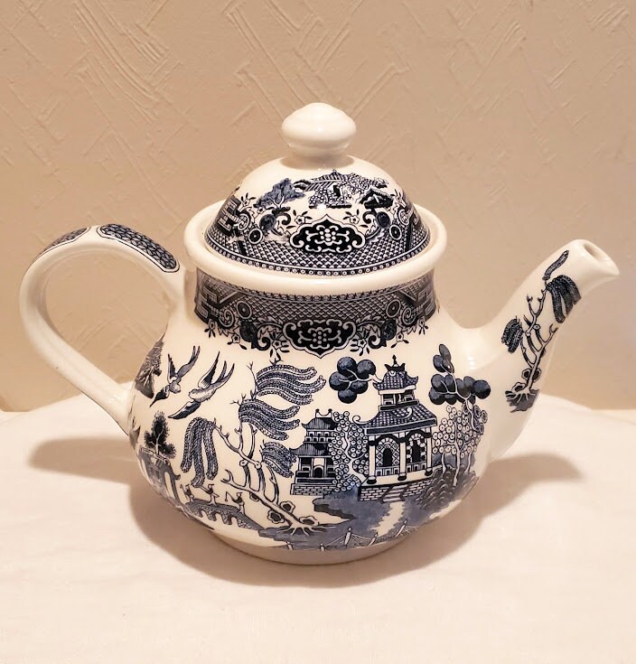 Blue Willow Churchill Teapot | Etsy Blue Willow Churchill Teapot | Etsy