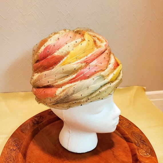 Vintage Christian Dior Chapeaux Turban Hat Paris New York Etsy