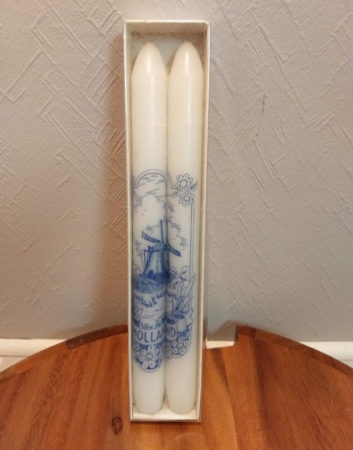Pair of Holland Delft Windmill Candles Etsy