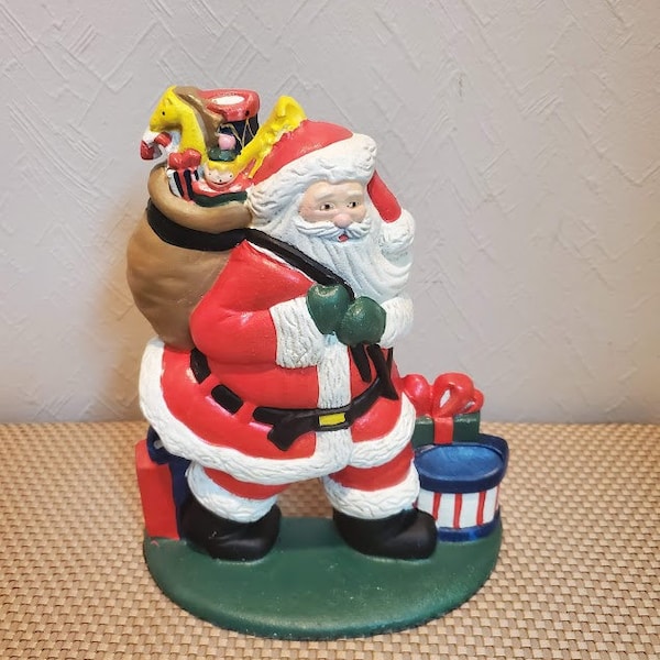 Vintage 1992 Lillian Vernon Cast Iron Santa Claus Doorstop