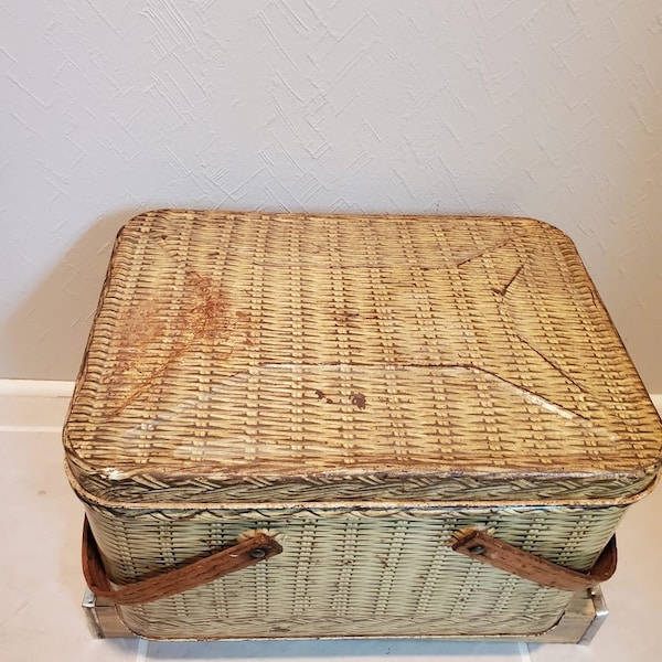 Faux Picnic Basket Etsy