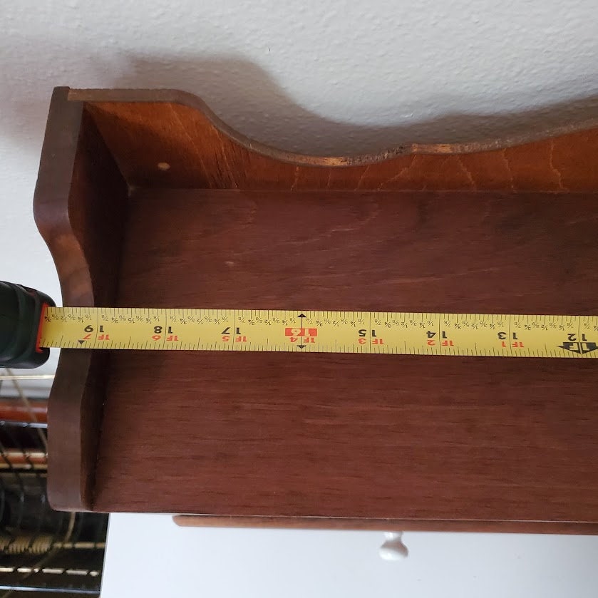 Vintage Wood Desk Organizer Wall Organizer Etsy