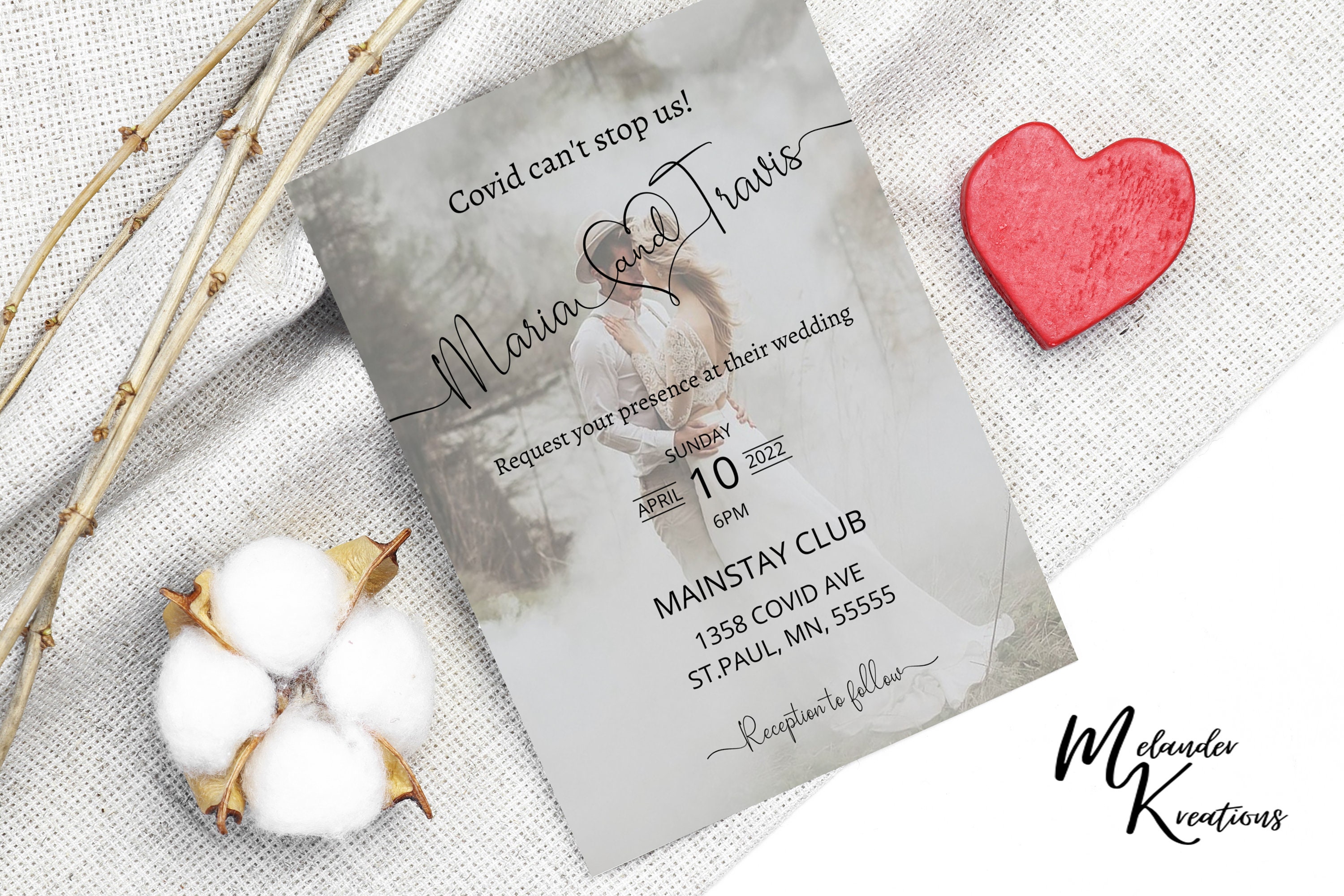 Custom Vellum Wedding Invitations With Photo Wedding Etsy