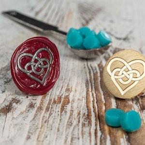 CELTIC HEART - Tampon de cire à cacheter, tampon de cire à cacheter, cadeaux de mariage pour mariée/marié, demoiselles d'honneur, fait d'honneur, garçons d'honneur nouvellement mariés
