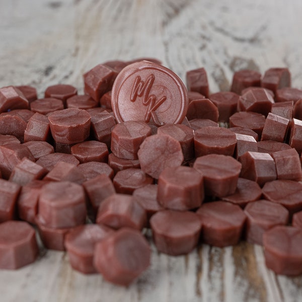 Rose Gold Stamp Wax Beads - Etsy