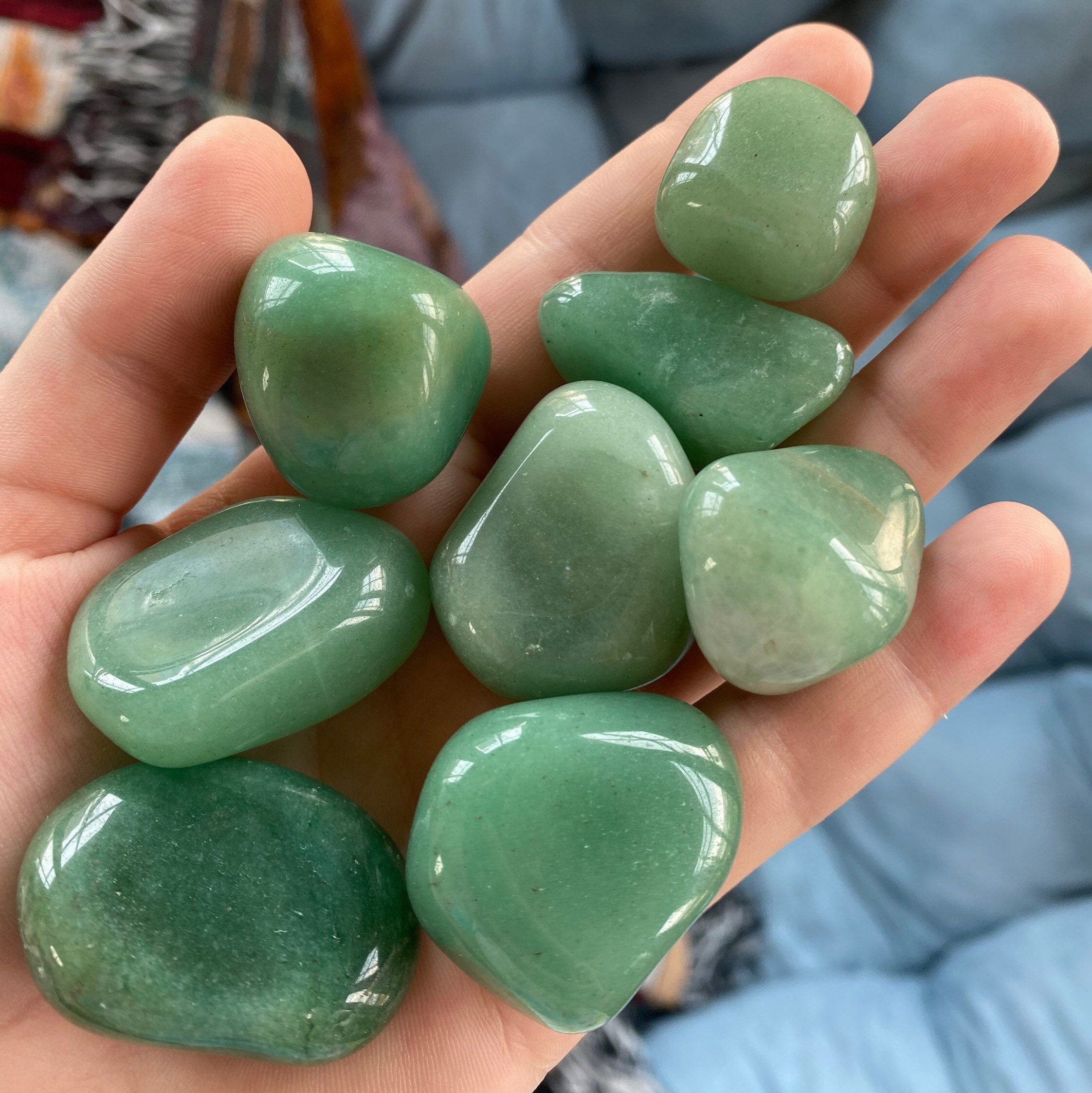Green Aventurine Tumbled Stone | Etsy