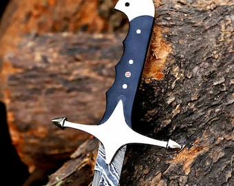 Custom Handmade Damascus Steel Islamic Scimitar Arabic Turkish Sword Micarta Handle gift for him, anniversary gift,Damascus Arabic sword,USA