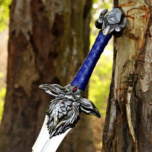 Royal Guard Sword World of Warcraft Replica Sword Medieval Fantasy Sword Handmade Display Sword Gift for Gamers Gift For Boyfriend, Gift USA image 1