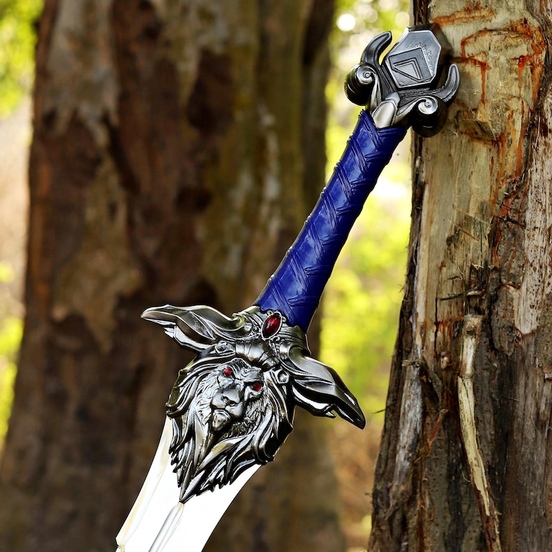 Royal Guard Sword World of Warcraft Replica Sword Medieval Fantasy Sword Handmade Display Sword Gift for Gamers Gift For Boyfriend, Gift USA image 1
