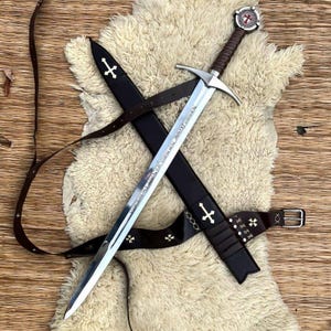 Accolade Sword of the Knights Templar Replica Medieval Crusader Sword Templar Collectible Sword Decorative Knight Sword Gift Boyfriend Gift