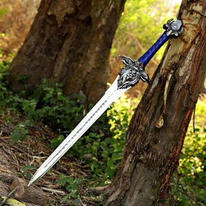 Royal Guard Sword World of Warcraft Replica Sword Medieval Fantasy Sword Handmade Display Sword Gift for Gamers Gift For Boyfriend, Gift USA image 3