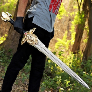 Royal Guard Sword World of Warcraft Replica Sword Medieval Fantasy Sword Handmade Display Sword Gift for Gamers Gift For Boyfriend, Gift USA image 14