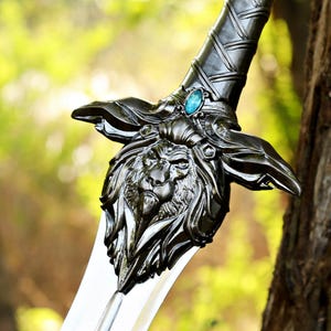 Royal Guard Sword World of Warcraft Replica Sword Medieval Fantasy Sword Handmade Display Sword Gift for Gamers Gift For Boyfriend, Gift USA image 17