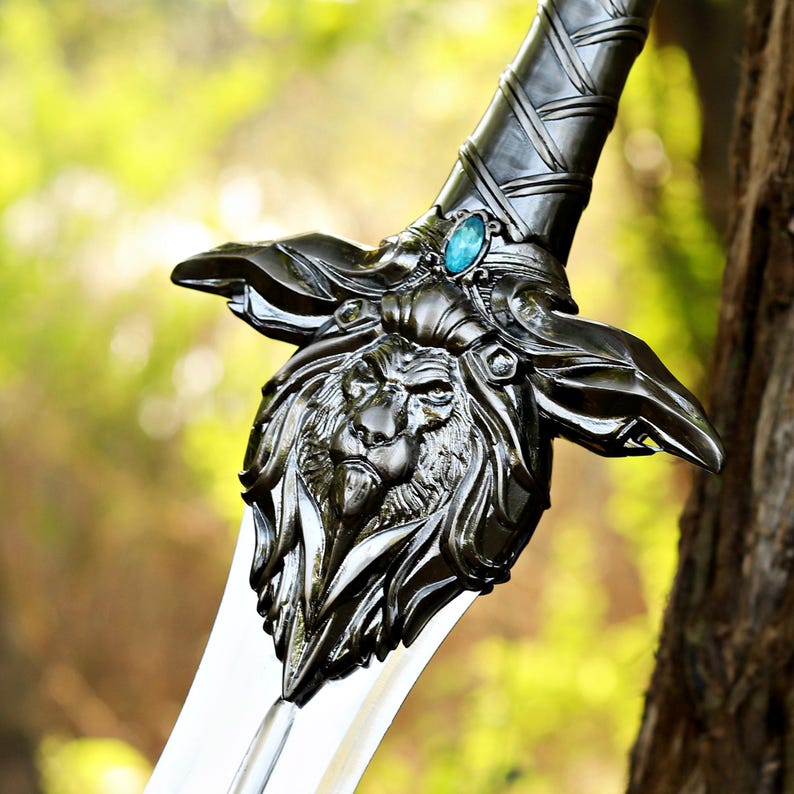 Royal Guard Sword World of Warcraft Replica Sword Medieval Fantasy Sword Handmade Display Sword Gift for Gamers Gift For Boyfriend, Gift USA image 17
