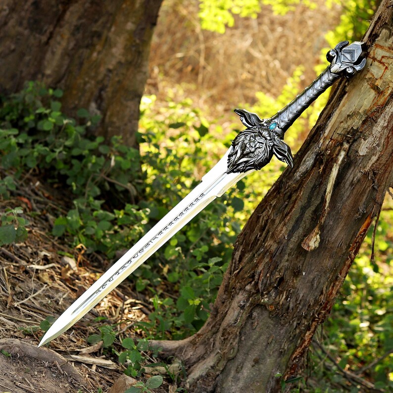 Royal Guard Sword World of Warcraft Replica Sword Medieval Fantasy Sword Handmade Display Sword Gift for Gamers Gift For Boyfriend, Gift USA image 16