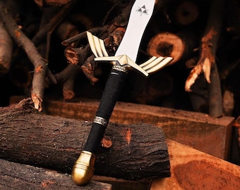 Hand-Forged Legend of ZELDA Master Sword, Full Tang Links Skyward Sword Replica Perfect Cosplay Sword, Ideal for Medieval Gift For Boyfriend