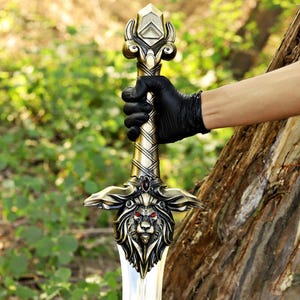 Royal Guard Sword World of Warcraft Replica Sword Medieval Fantasy Sword Handmade Display Sword Gift for Gamers Gift For Boyfriend, Gift USA Brosso