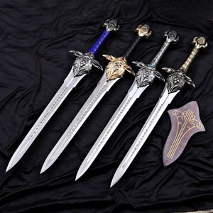 Royal Guard Sword World of Warcraft Replica Sword Medieval Fantasy Sword Handmade Display Sword Gift for Gamers Gift For Boyfriend, Gift USA ALL 4