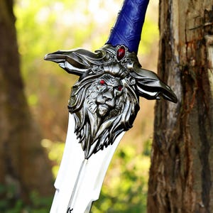 Royal Guard Sword World of Warcraft Replica Sword Medieval Fantasy Sword Handmade Display Sword Gift for Gamers Gift For Boyfriend, Gift USA image 4