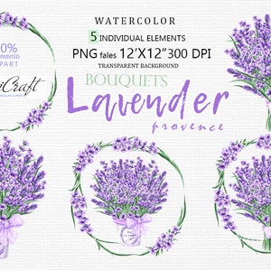 Lavender Clip Art Clipart Arrangement Lavande Png Etsy